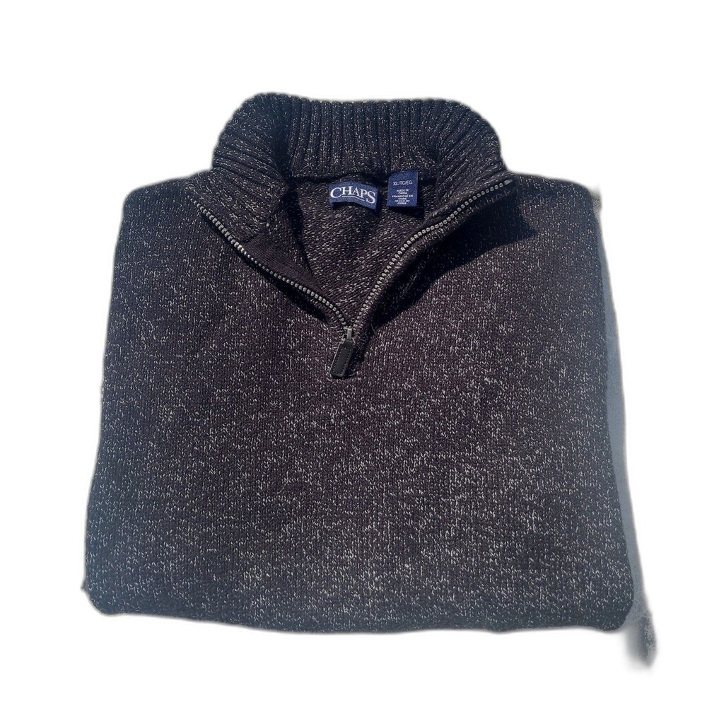 Vtg Chaps  Ralph Lauren Quarter Zip Sweater